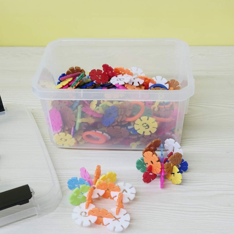CadineUS Mini Clear Storage Bins with Lids, 2 Liter Plastic Boxes, Set of 4 - Image 5